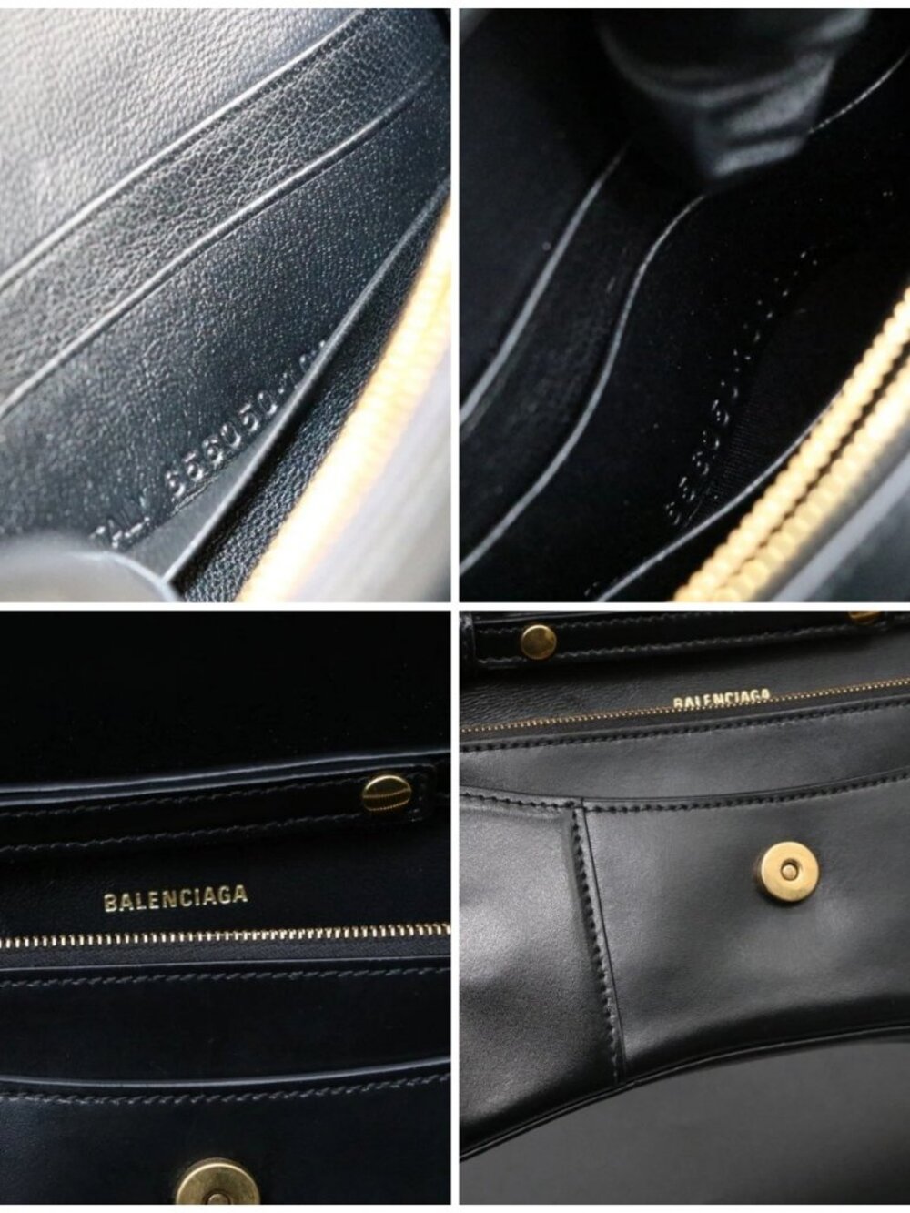 Balenciaga Hourglass Box Wallet on Chain - Black/Gold - Picture 13 of 14